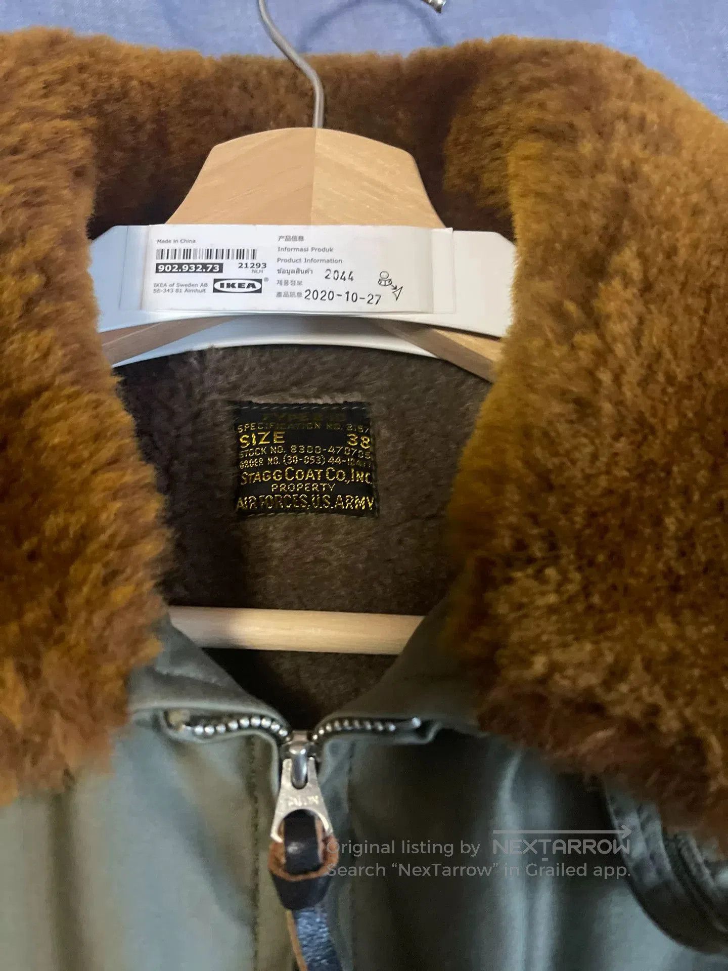 The Real McCoy's real mccoy's b10 flight jacket with fur collar. Size US M / EU 48-50 / 2 - 3 Thumbnail