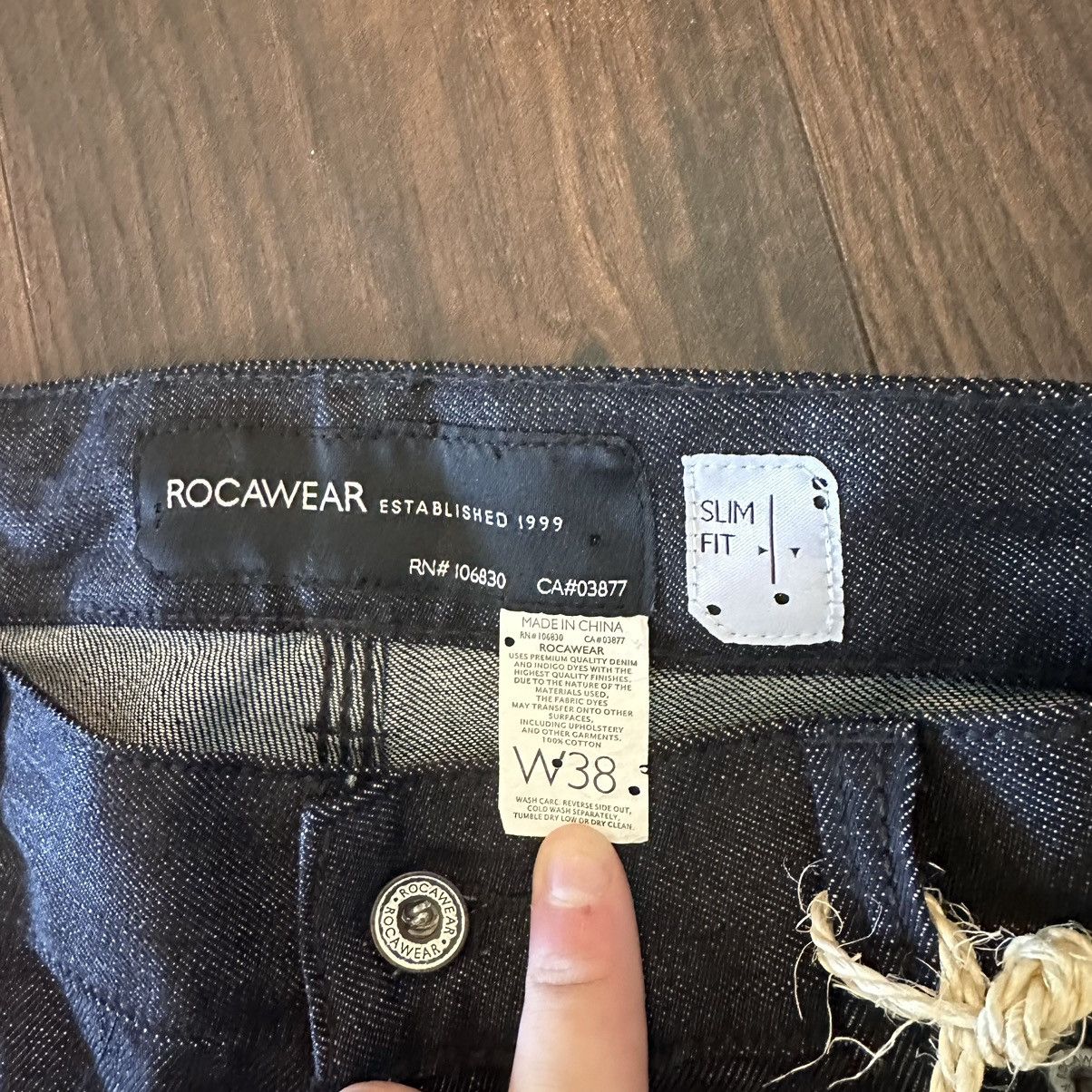 Rocawear Rocawear 38x33 black denim slim fit jeans Size US 38 / EU 54 - 6 Thumbnail