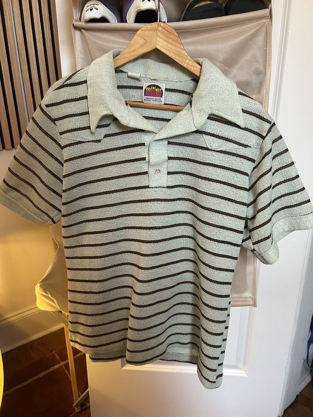 Vintage Vintage Western Striped Cropped Polo Size US M / EU 48-50 / 2 - 1 Thumbnail