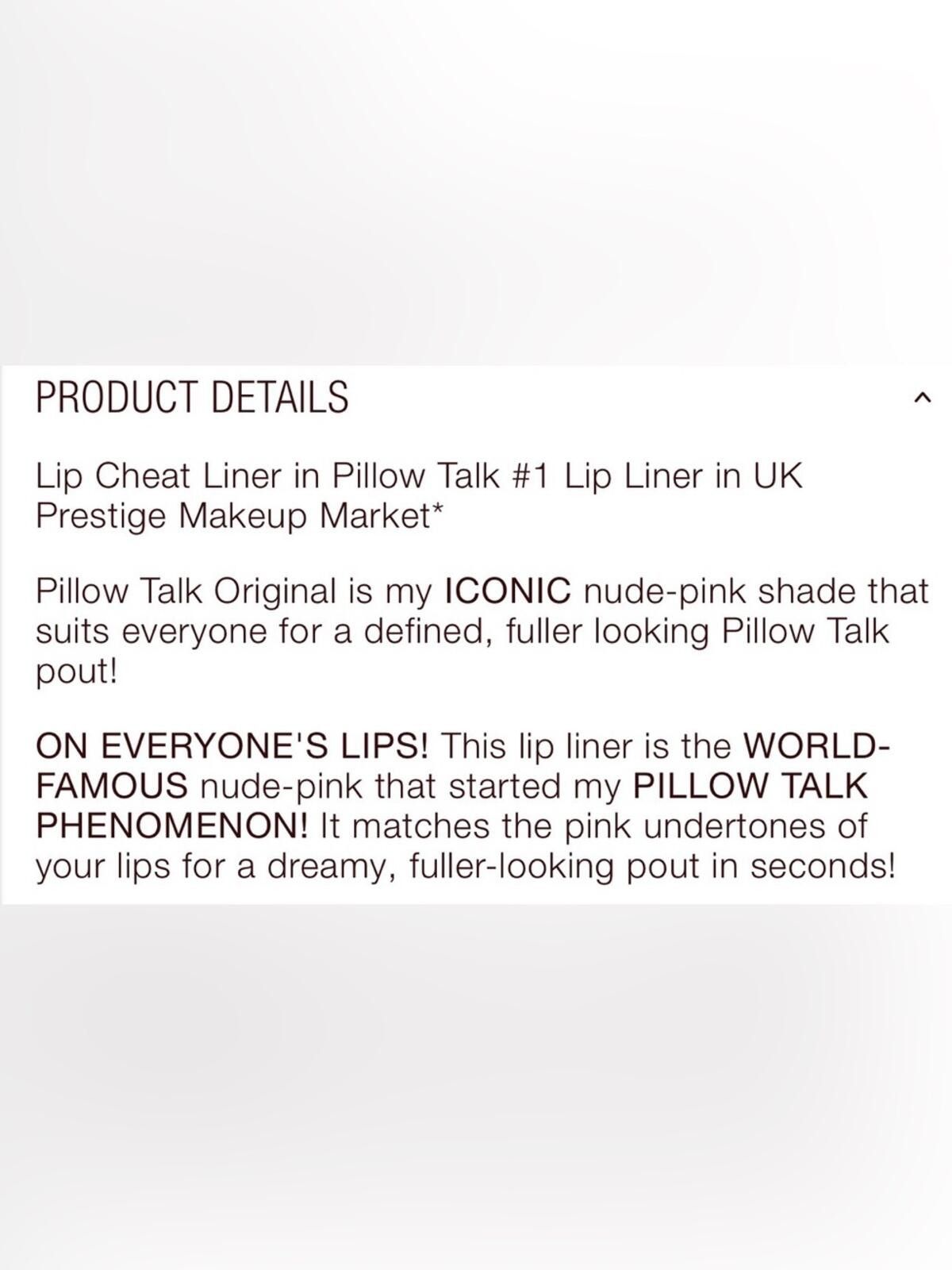 Other Charlotte Tilbury / Lip Cheat Lip Liner / Pillow Talk Size ONE SIZE - 4 Thumbnail