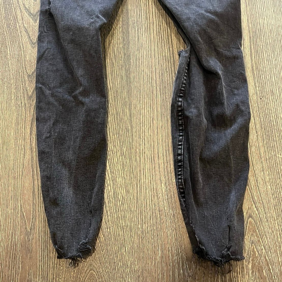 Pull & Bear Pull & Bear Skinny Jeans High Rise Distressed Black Size 31 Size 31" - 9 Thumbnail