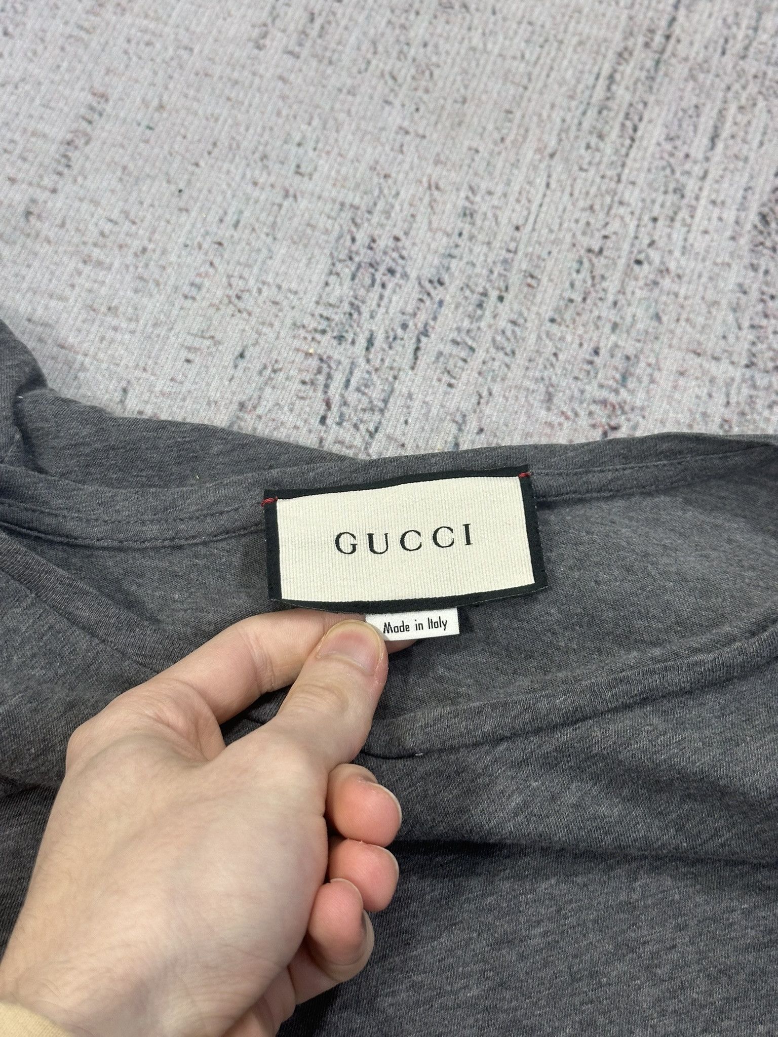 Gucci Gucci T-Shirt Vintage Made in Italy Logo Print Classic Gray Size S / US 4 / IT 40 - 9 Thumbnail