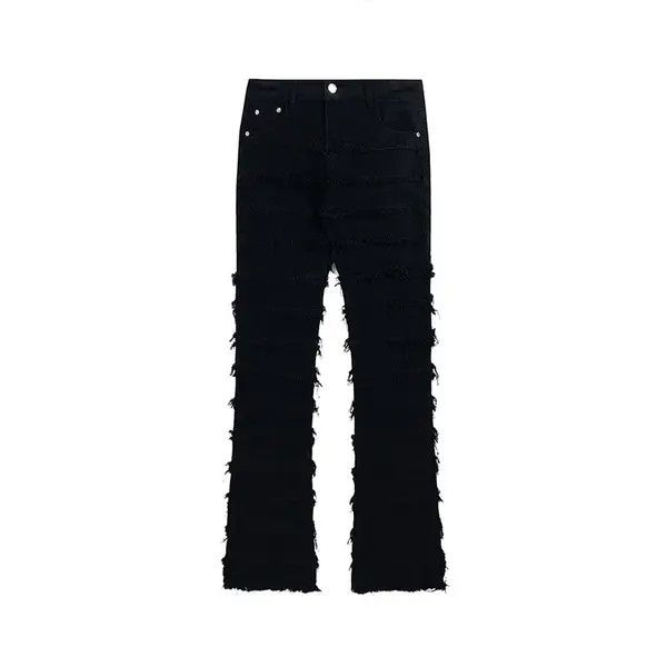VIBE damaged punk flared ripped jeans Size US 30 / EU 46 - 4 Thumbnail