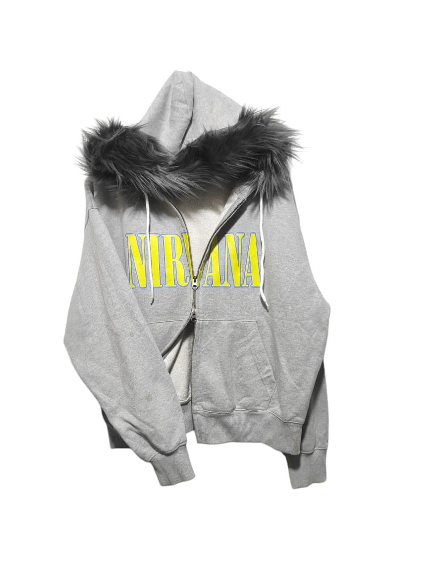 Hysteric Glamour Custom Nirvana Double Zip Fur Boxy Hoodie i6w9 LBG style Size US L / EU 52-54 / 3 - 1 Thumbnail