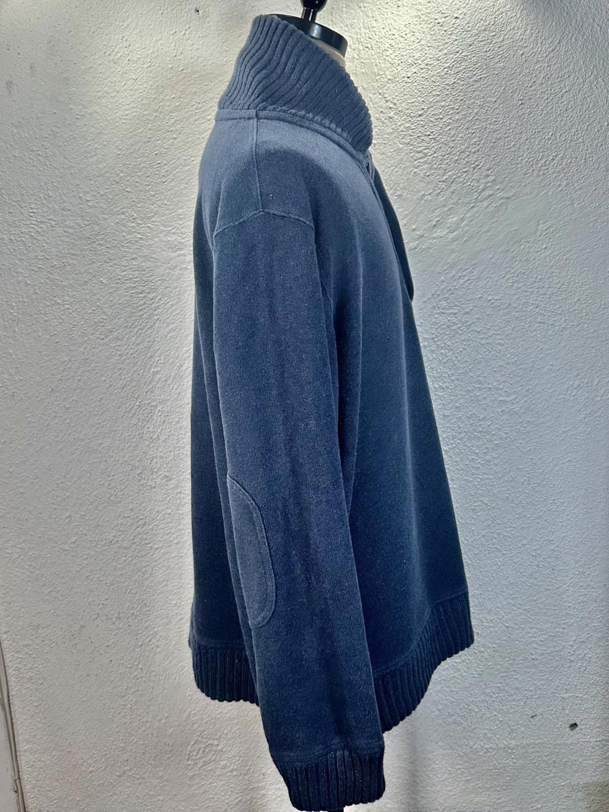 Lands' End Lands End Men's XL Blue 1/2 Button Heavy Pullover Sweater Size US XL / EU 56 / 4 - 4 Thumbnail