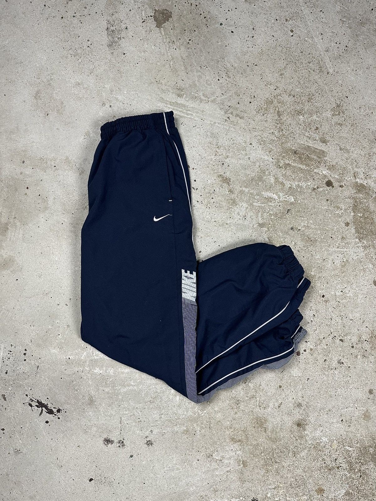 Nike Vintage Y2K Nike Navy Track Pants Swoosh Spellout Multi Logo Size US 30 / EU 46 - 1 Thumbnail