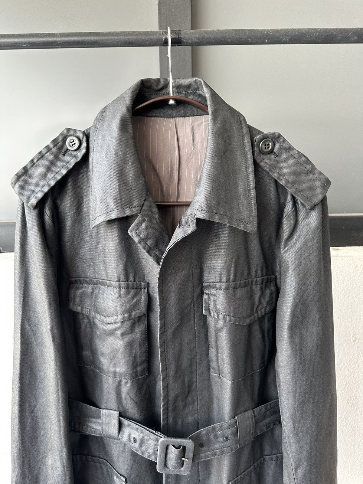 JUN MEN 80’s Junmen waxed trench coat Size US M / EU 48-50 / 2 - 11 Thumbnail