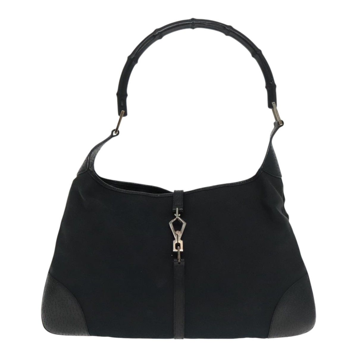 Gucci Jackie Black Canvas Shoulder Bag (Pre-Owned) Size ONE SIZE - 1 Thumbnail