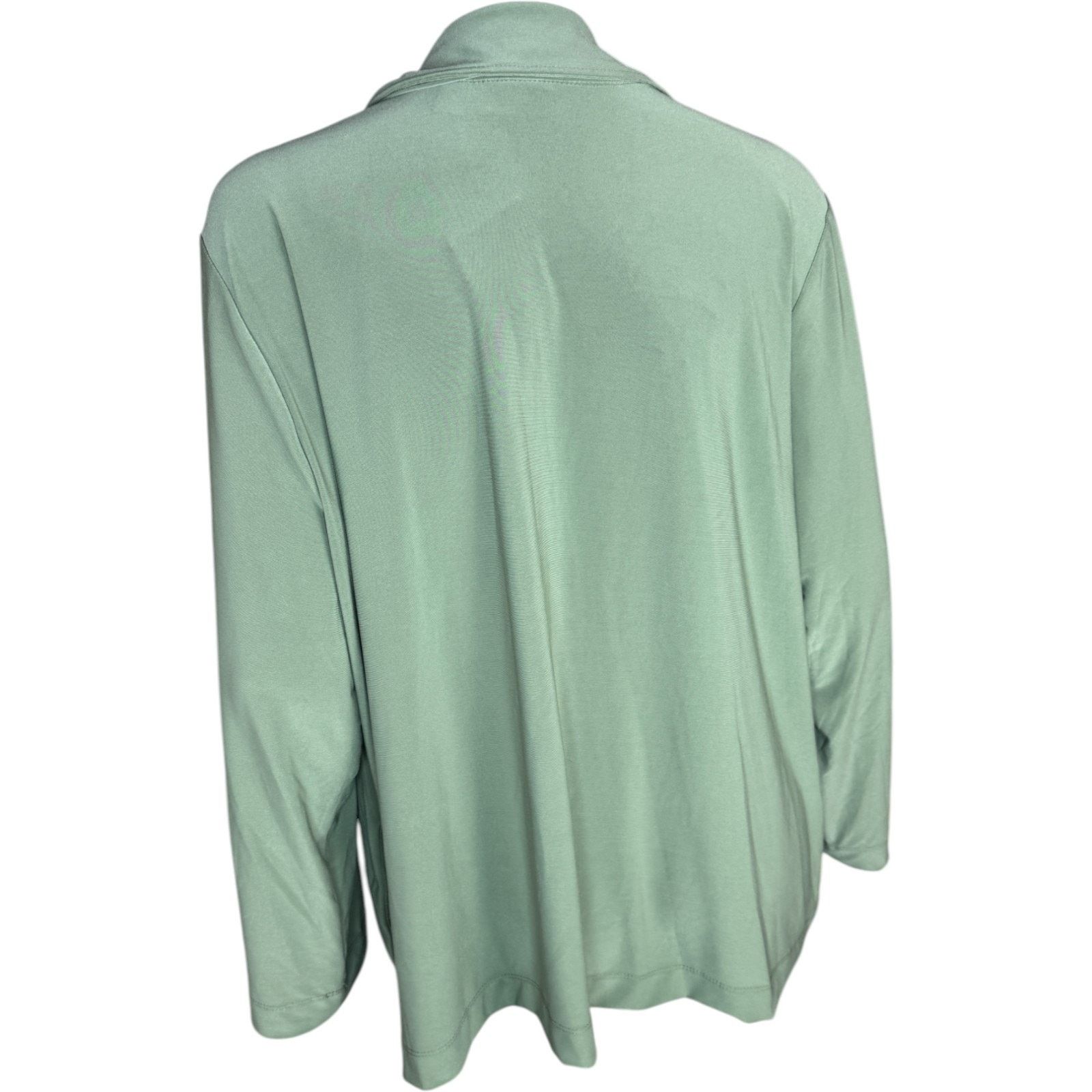 Other Susan Graver LK Notch Collar Jacket Tarragon X-Large Petite Size XL / US 12-14 / IT 48-50 - 8 Thumbnail