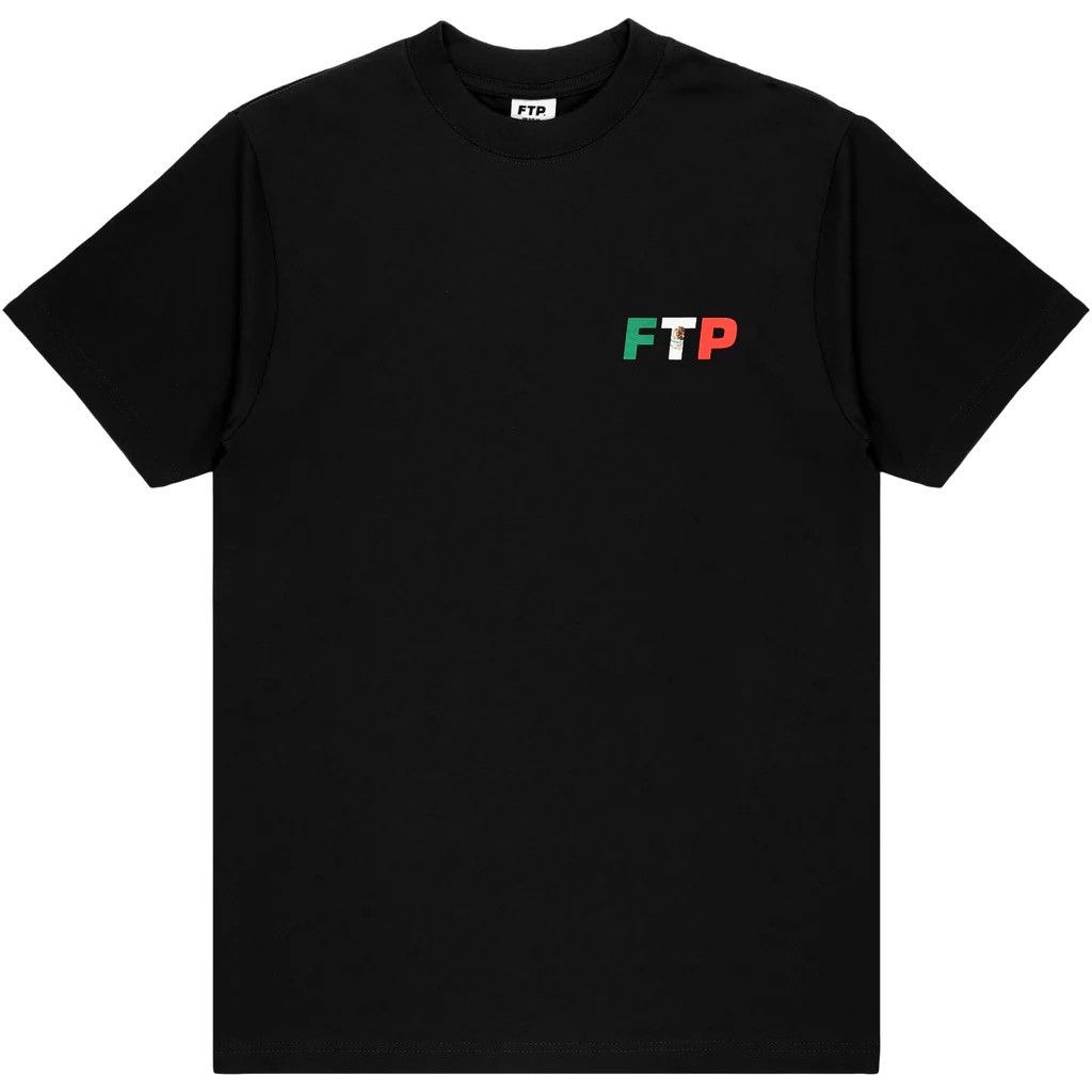 MEXICAN FLAG LOGO TEE BLACK