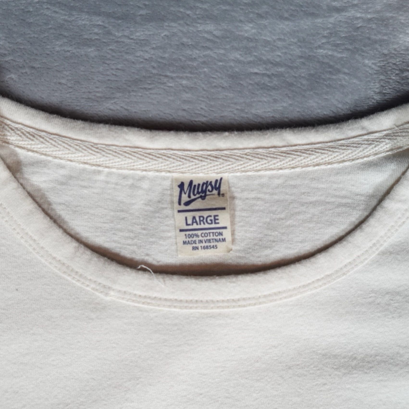 Vintage VINTAGE Mugsy Mens T-Shirt Short Sleeve Crew Neck Graphic Print Beige Size L Casual Summer Size US L / EU 52-54 / 3 - 3 Thumbnail