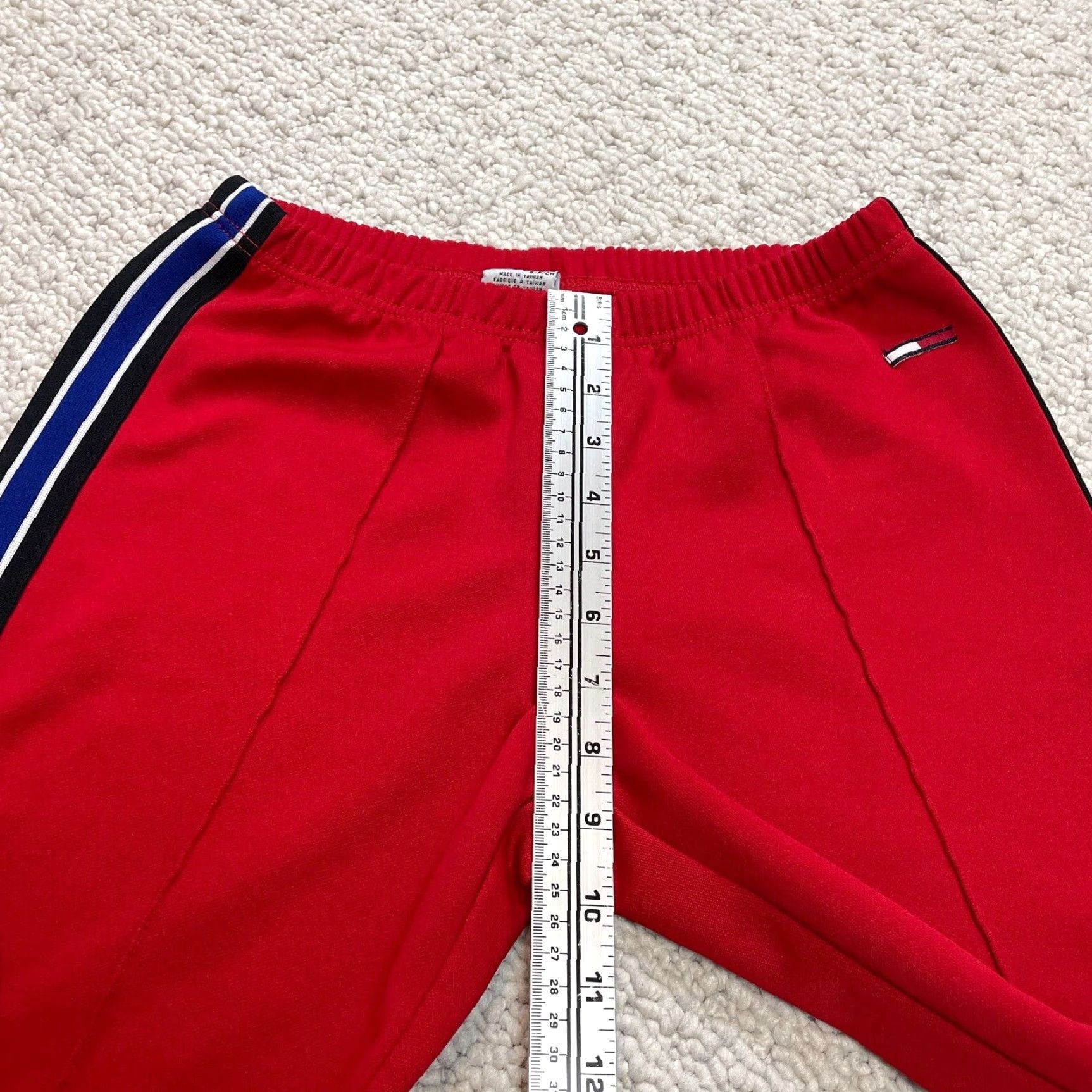 Tommy Hilfiger Tommy Hilfiger Track Pants Womens Small Red Elastic Waist Ankle Zip 26x30 Size 28" / US 6 / IT 42 - 5 Thumbnail
