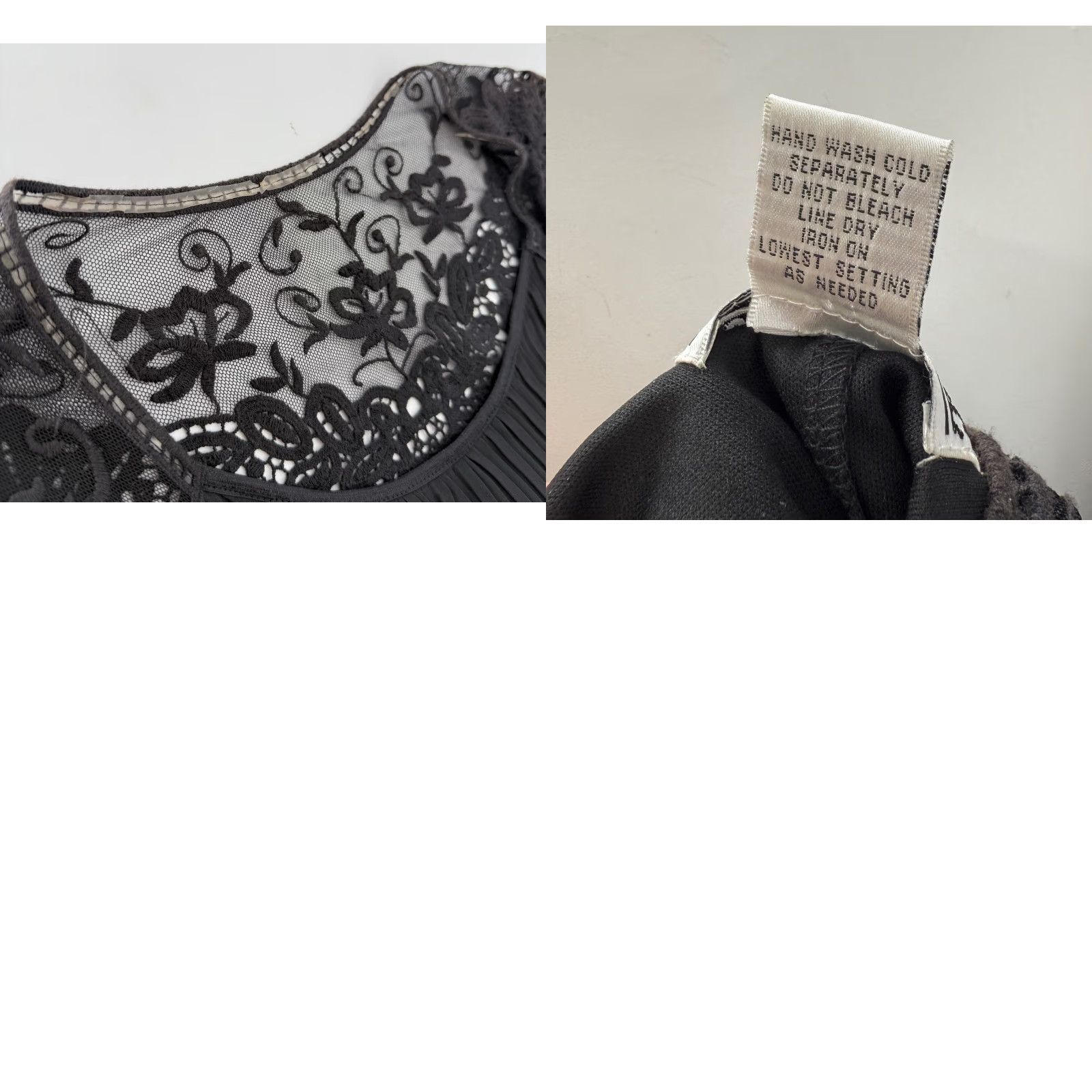 Vintage VINTAGE Robbie Bee Black Pleated Dress Lace Detail Cocktail Party Event Sz 6 Classic Size M / US 6-8 / IT 42-44 - 9 Thumbnail
