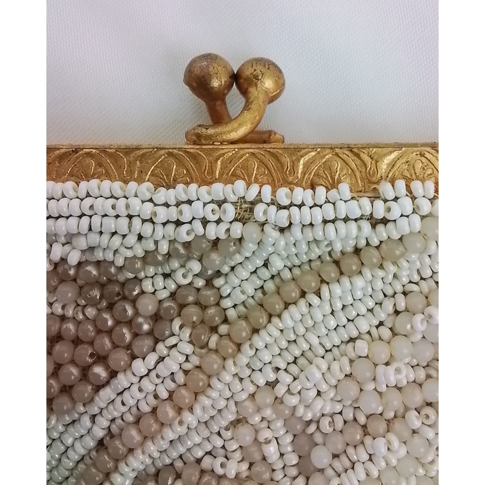 Longchamp Longchamps Beaded Purse/Handbag White and Gold Antique 1920s Size ONE SIZE - 6 Thumbnail