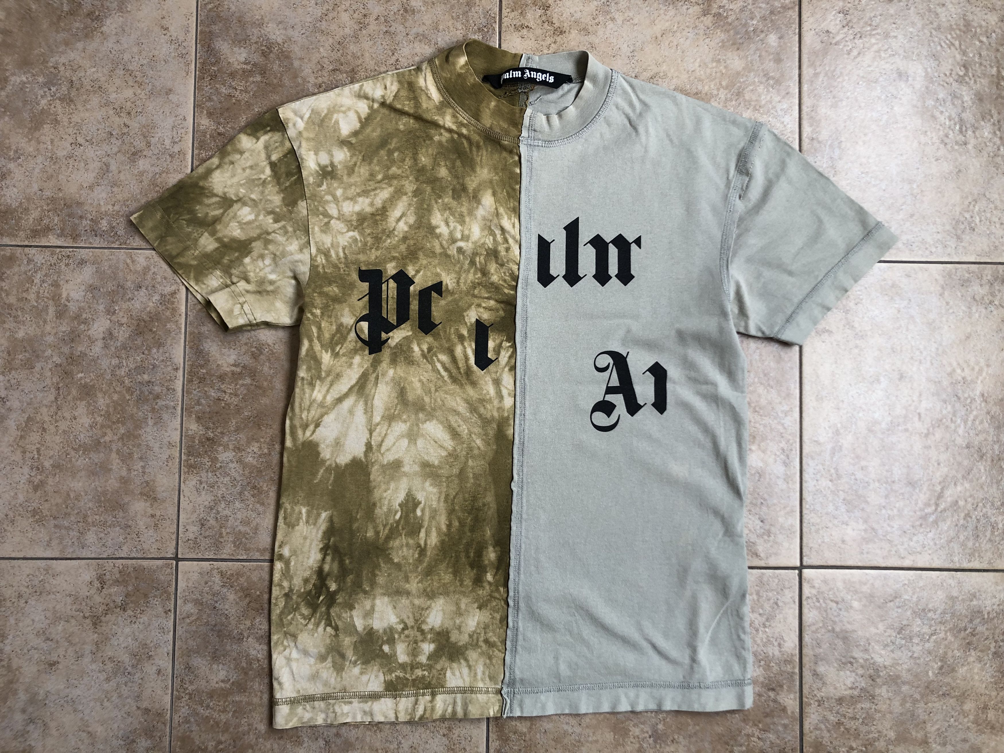 Palm Angels Palm Angels Broken Logo Military T-shirt Size S Size US S / EU 44-46 / 1 - 1 Thumbnail