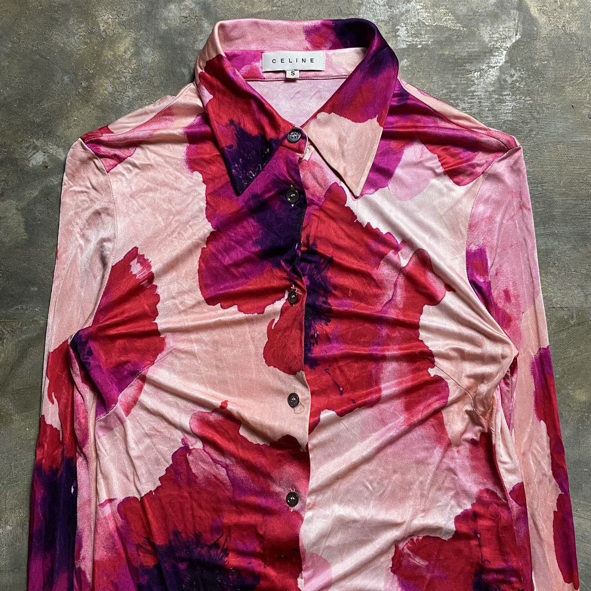 Celine 2000s Floral Shirt Size S / US 4 / IT 40 - 3 Thumbnail