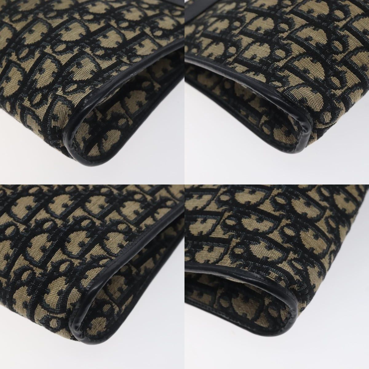 Dior DIOR Trotter Canvas Shoulder Bag Navy Gold Size ONE SIZE - 10 Thumbnail