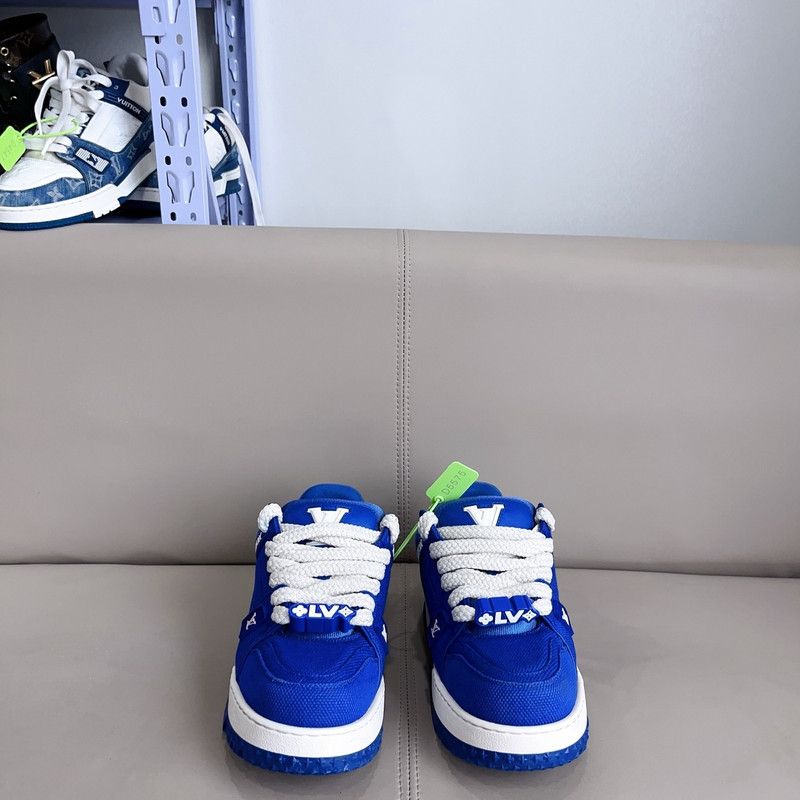 Louis Vuitton Louis Vuitton Trainer Maxi Blue Sneakers 0079 Size US 9 / EU 42 - 1 Thumbnail