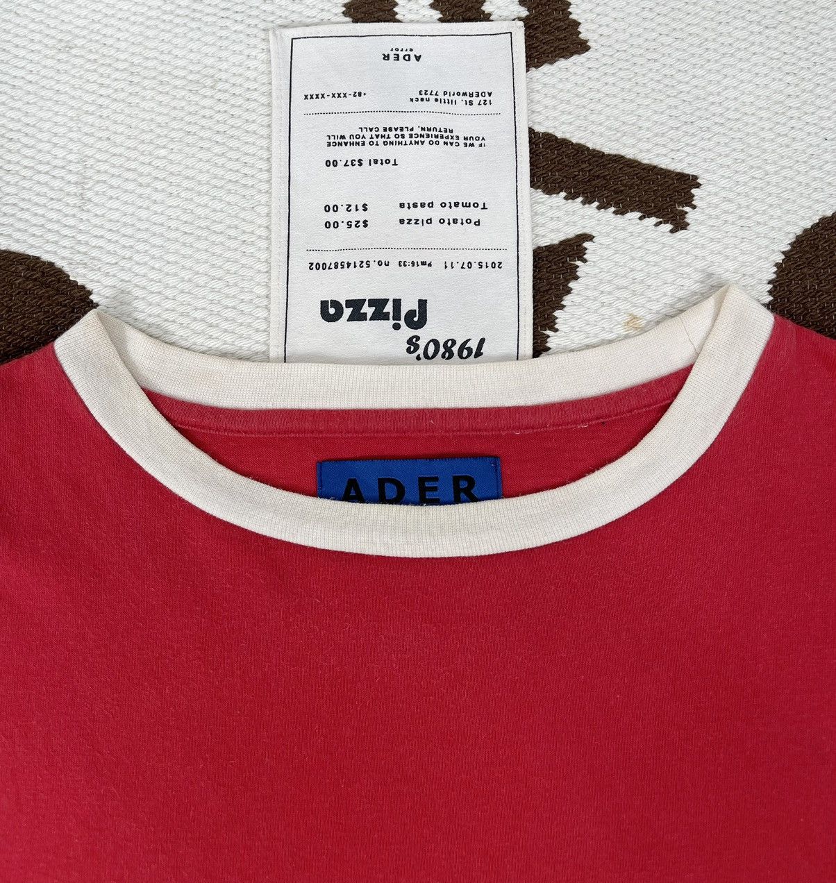 Ader Error ADER ERROR 1980s Vintage Pizza Receipt Long Sleeve Size US M / EU 48-50 / 2 - 5 Thumbnail