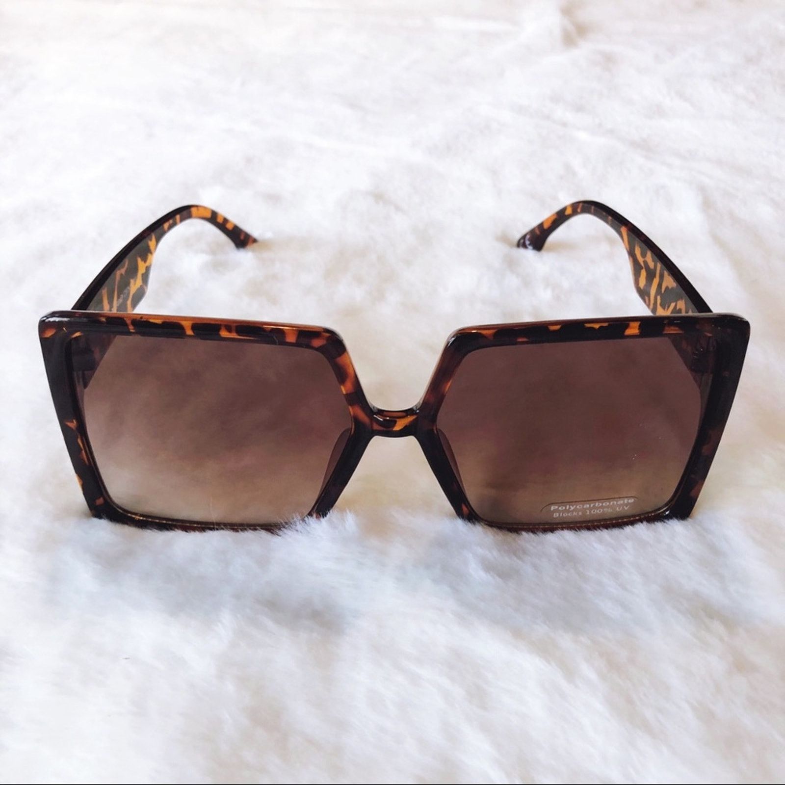 Other Molly Tortoise Brown Oversize Rectangle Sunglasses Size ONE SIZE - 5 Thumbnail