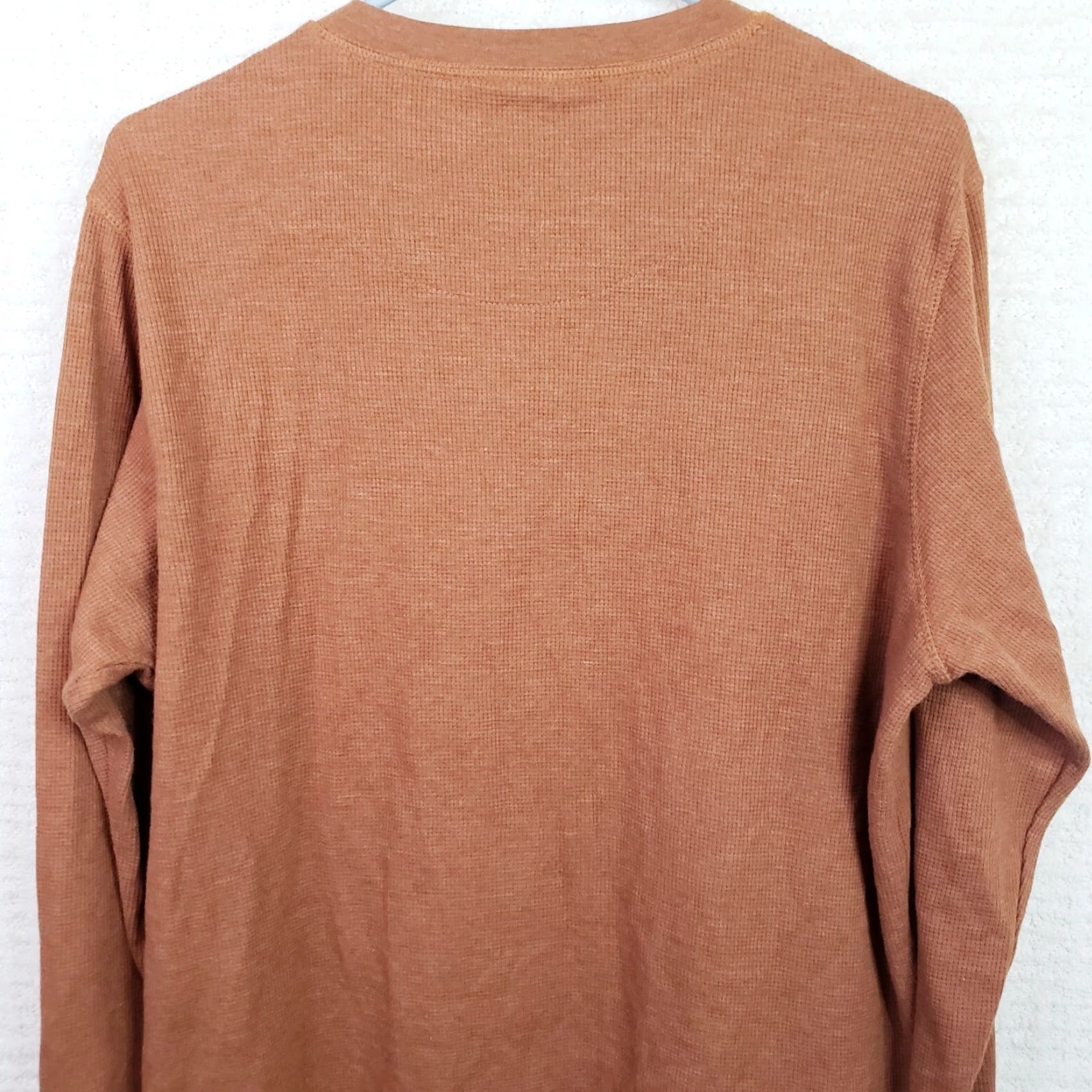 Vintage North River Outfitters Henley Shirt Men’s XL Brown Long Sleeve Button-Up Cotton Size US XL / EU 56 / 4 - 6 Thumbnail