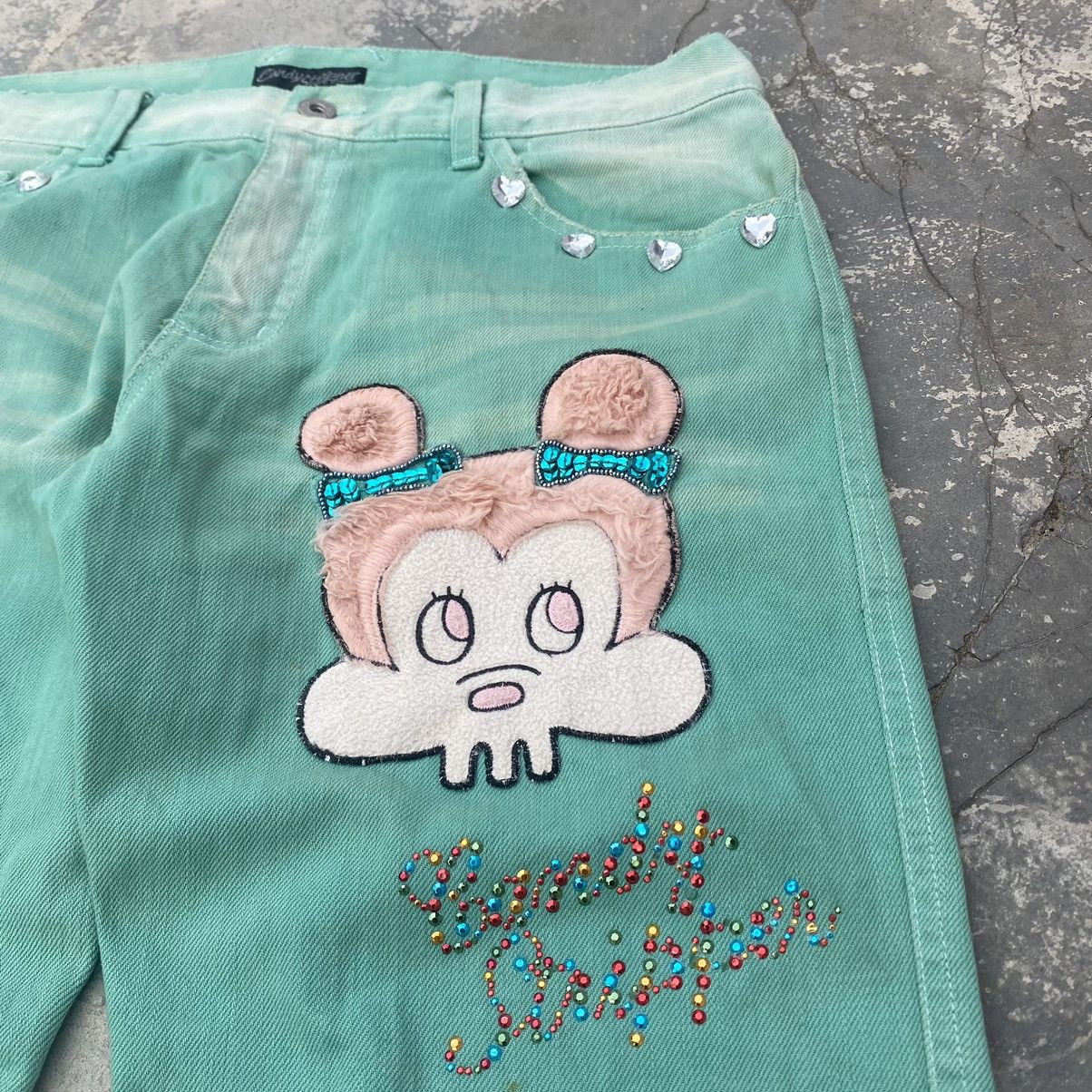 Hysteric Glamour × Japanese Brand CANDY STRIPPER Distressed Jeans Size 32" / US 10 / IT 46 - 3 Thumbnail