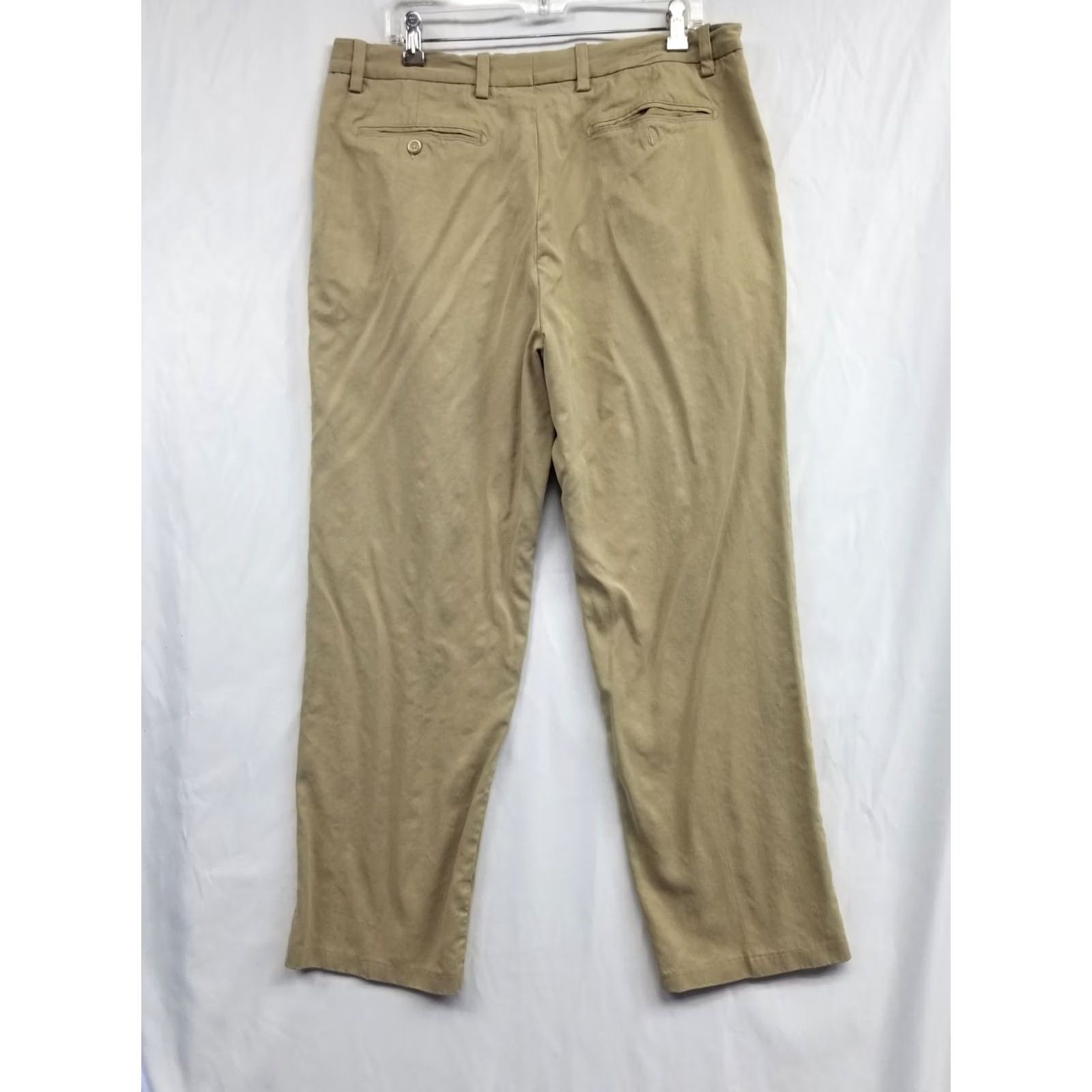 Tommy Bahama Tommy Bahama Pants Flat Front Chino Silk Blend Beige 36x32 Mens Casual Everyday Size US 36 / EU 52 - 2 Thumbnail