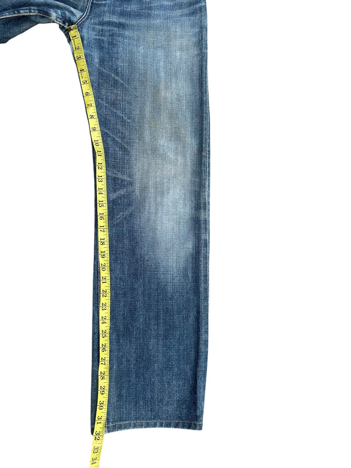 Kapital VINTAGE WRANGLER BLUE BELL SELVEDGE DISTRESSED DENIM JEANS Size US 31 - 19 Thumbnail