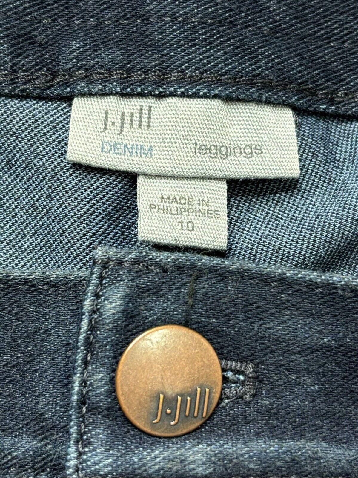 Other J. Jill Denim Leggings Women's 10 Blue Mid Rise Blue Cropped Size 32" / US 10 / IT 46 - 2 Thumbnail