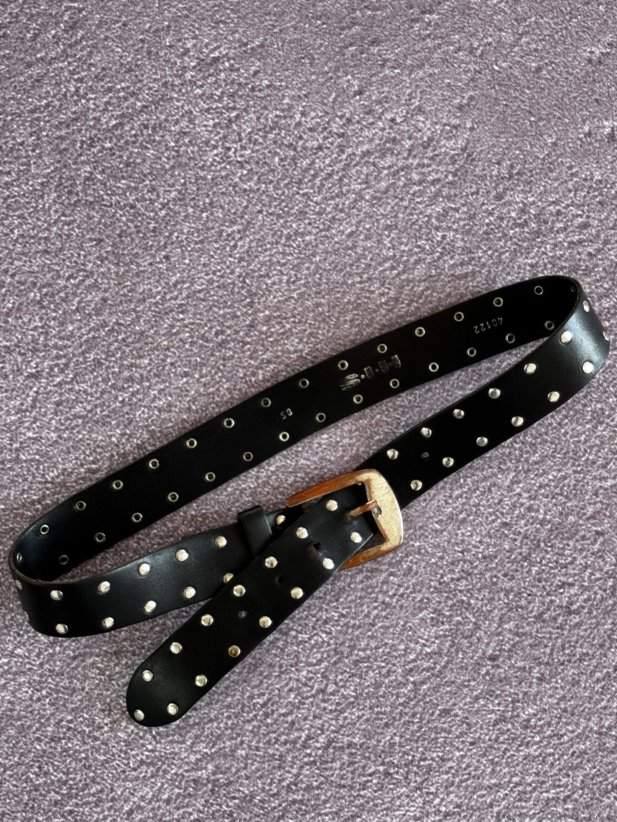 Japanese Brand Vintage Leather Punk Studded Belt Rick Owens Style Size ONE SIZE - 1 Thumbnail