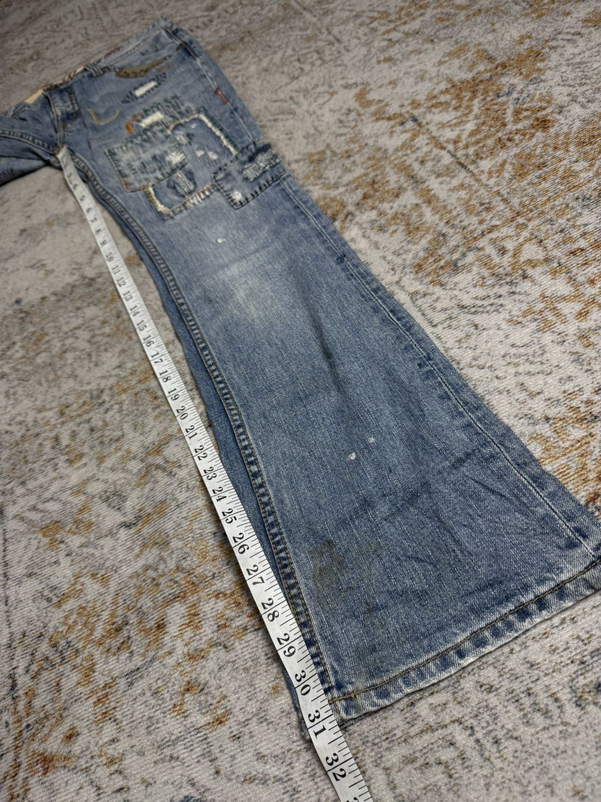 Tornado Mart Back number y2k style denim pants Size US 32 / EU 48 - 13 Thumbnail