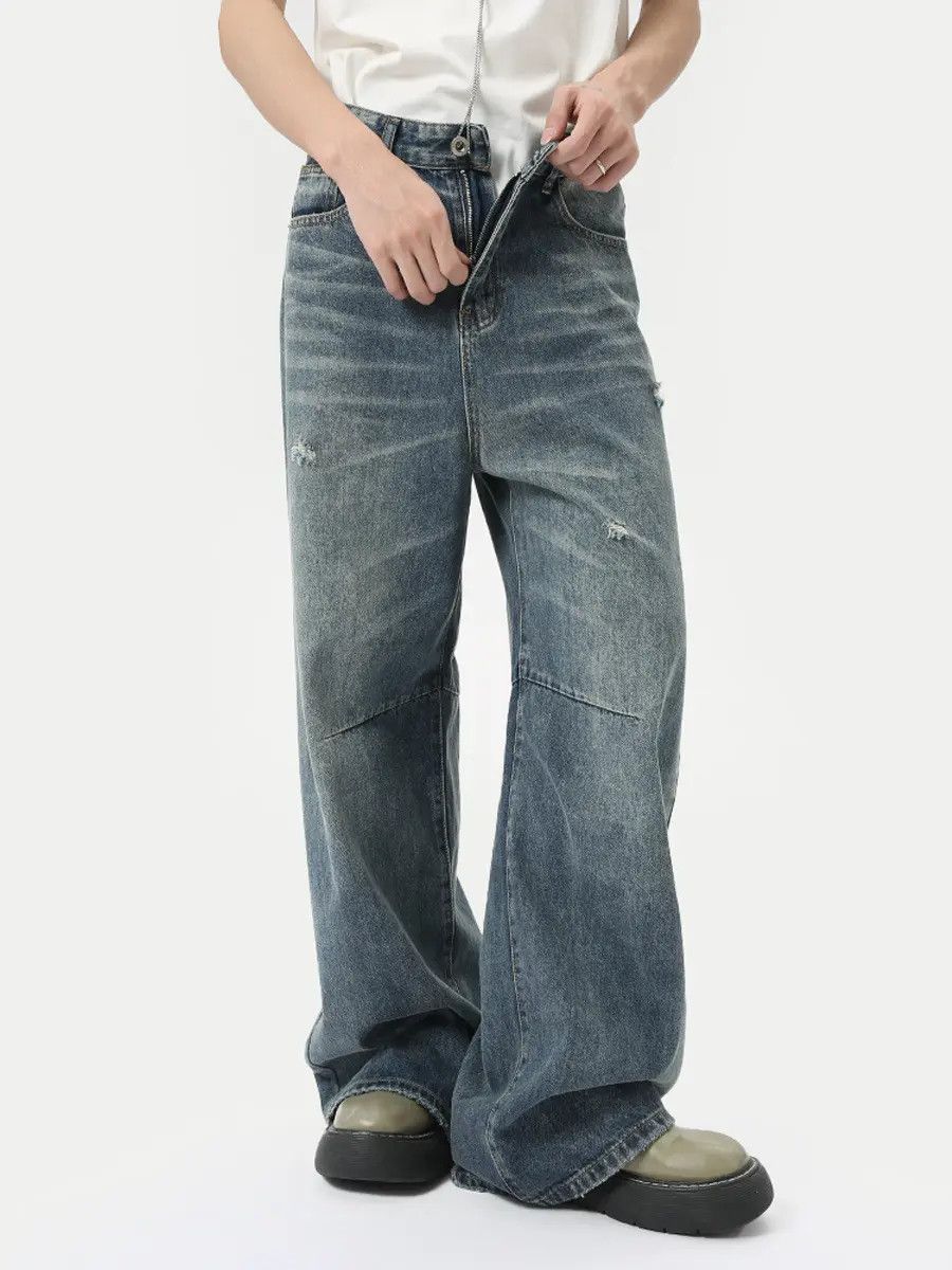 Japanese Brand Retro loose high street jeans Size US 32 / EU 48 - 6 Thumbnail