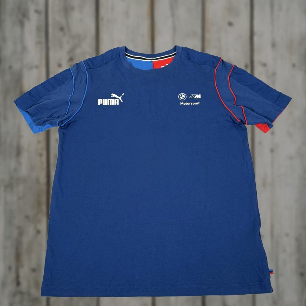 Puma PUMA Shirt Mens Large Blue BMW Motorsport Racing Colorblock T-Shirt Size US L / EU 52-54 / 3 - 1 Thumbnail