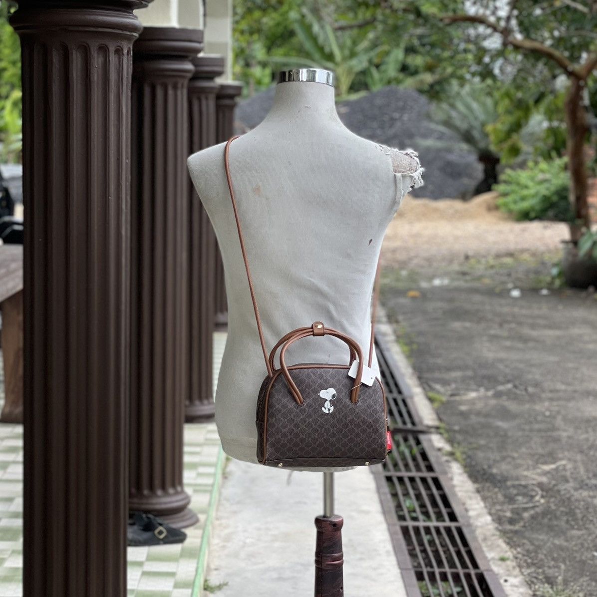 Japanese Brand × Peanuts Snoopy Shimura Bostan 2-Way Crossbody Bag, Macadam Pattern Size ONE SIZE - 1 Thumbnail