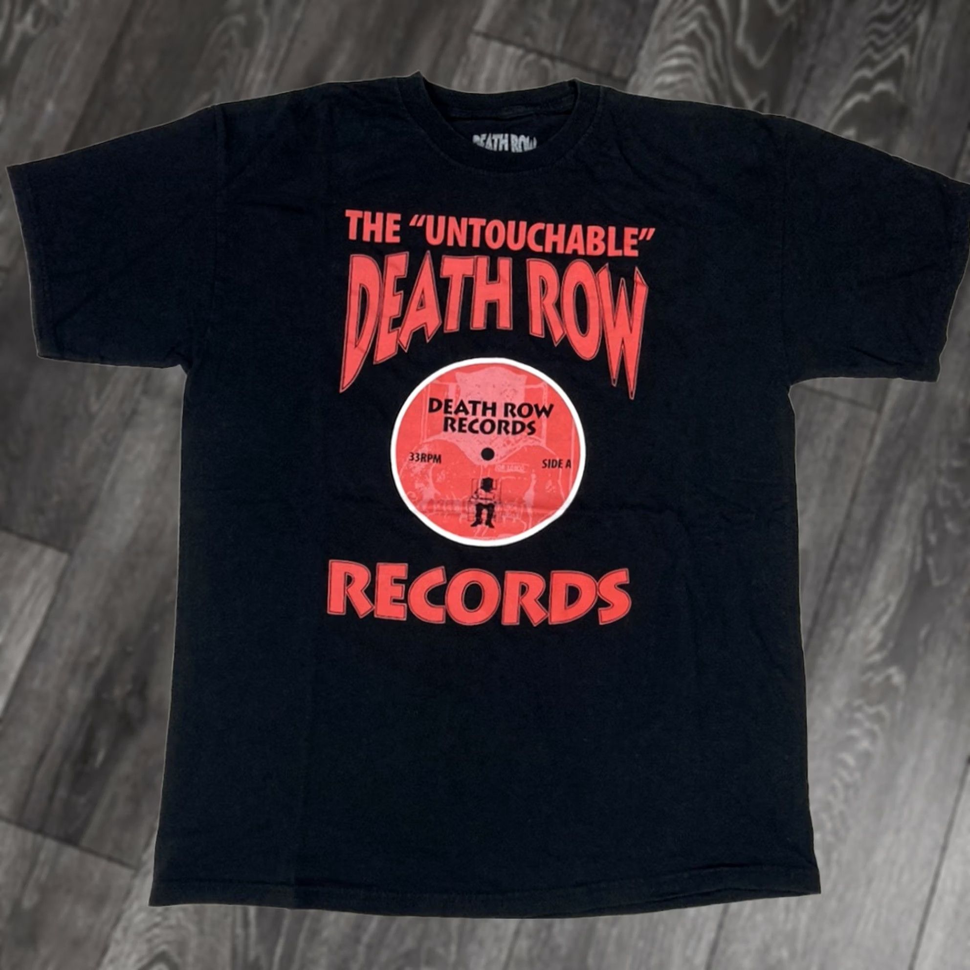 Vintage VINTAGE Death Row Records T-Shirt Men L Black Graphic Print Crew Neck Short Sleeve Hip Hop Music 90s Boys/Girls? Size US L / EU 52-54 / 3 - 1 Thumbnail
