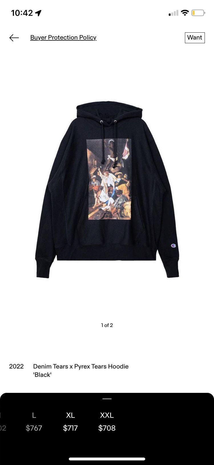DENIM TEARS × Off-White × Pyrex Vision Denim tears Pyrex tears hoodie ...