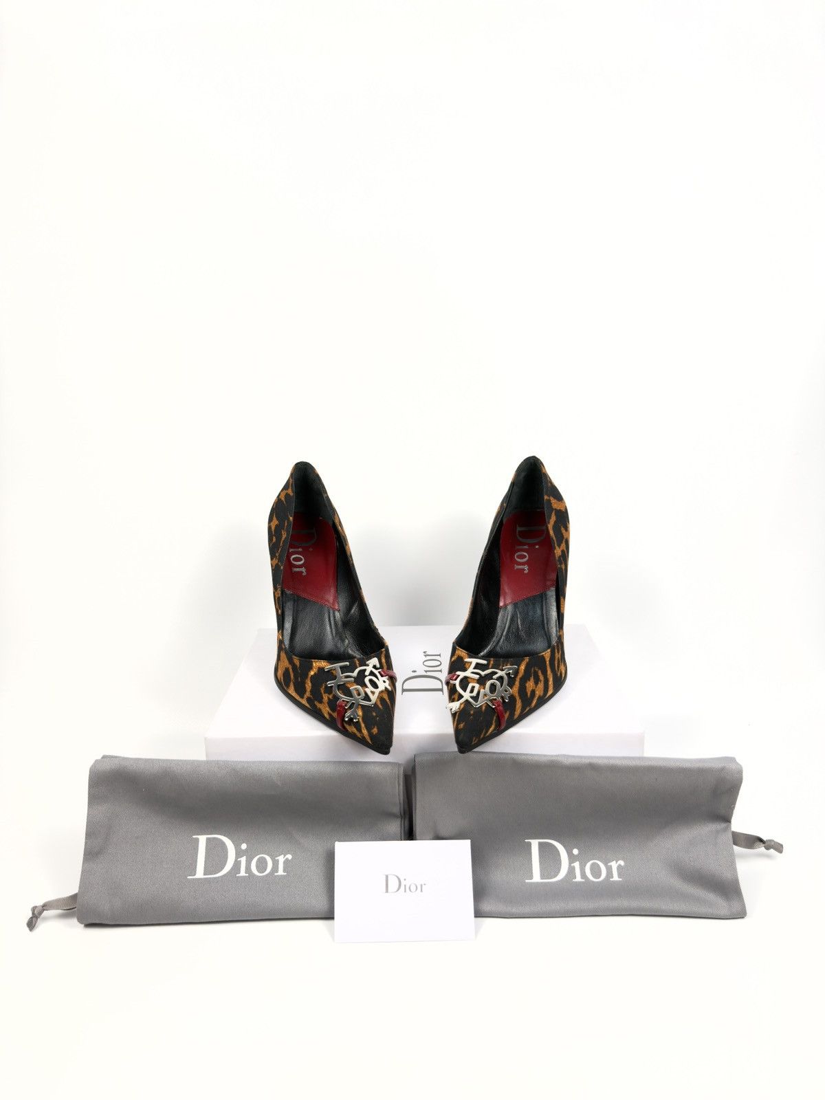 Dior 💖 Dior Iconic F/W 2004 by John Galliano Leopard Heels Pumps Size US 8.5 / IT 38.5 - 22 Thumbnail