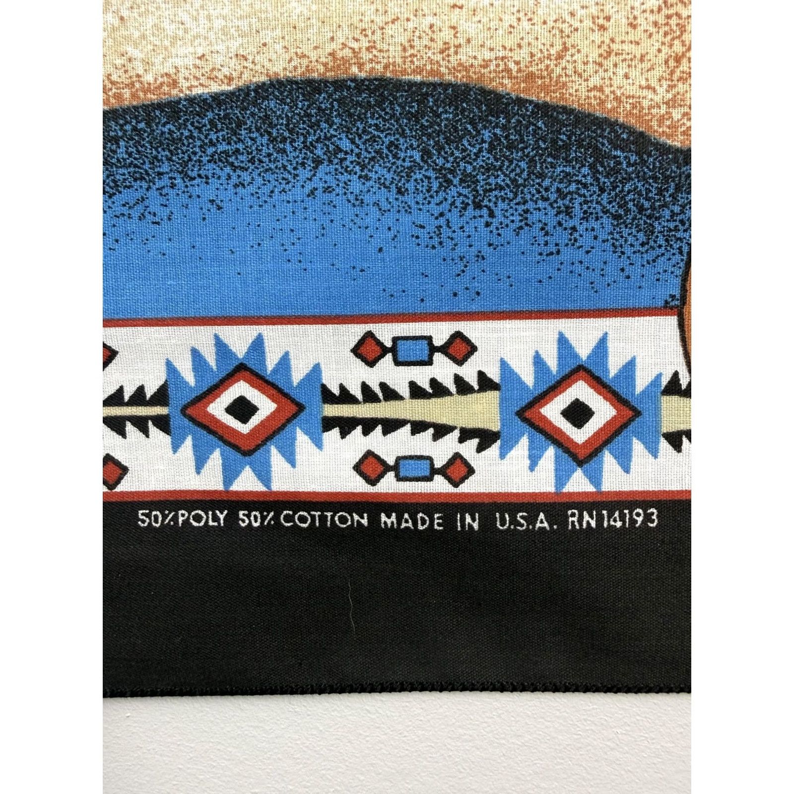 Vintage Vintage Bandana Scarf Mens Bandana Western Horse Rider Graphic Made In USA Size ONE SIZE - 2 Thumbnail