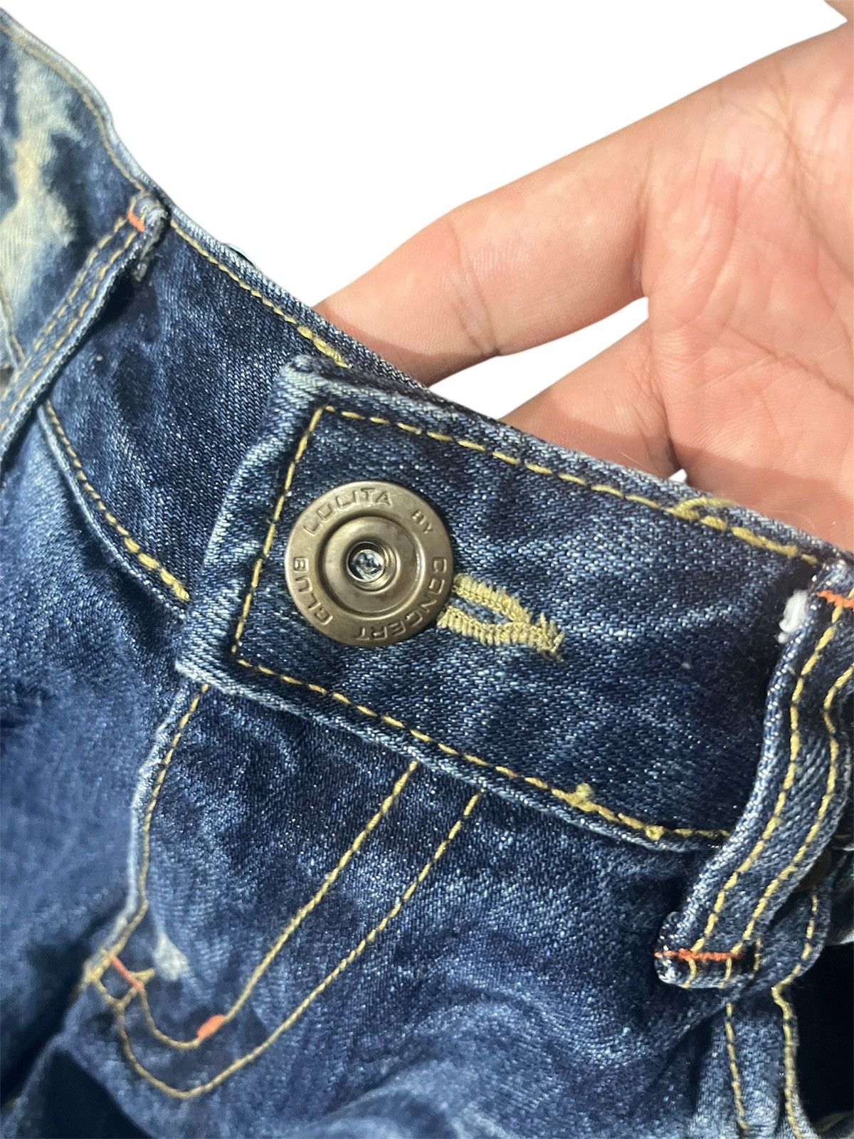 If Six Was Nine × Japanese Brand Lolita Concert Club Blue Jean y2k vkeii Size 33" - 6 Thumbnail