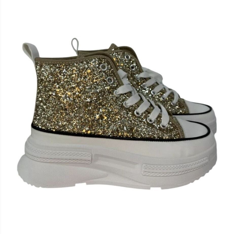 Other MATA / Rave Nights / Glitter High-Top / Platform / Sneakers Size US 7 / IT 37 - 2 Thumbnail