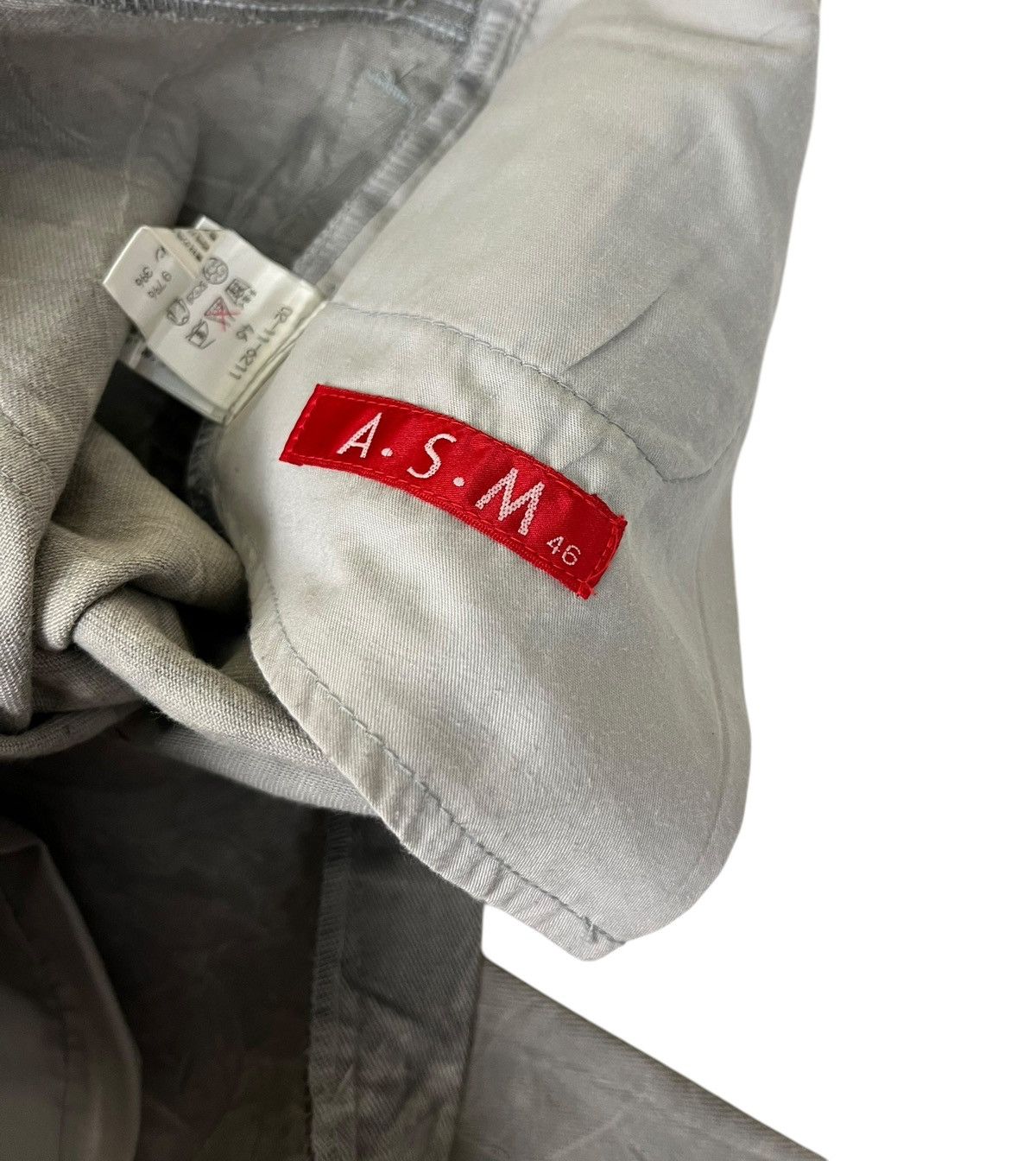 Japanese Brand Flare Japanese Brand A.S.M Grey Marble Pants Size US 27 - 13 Thumbnail