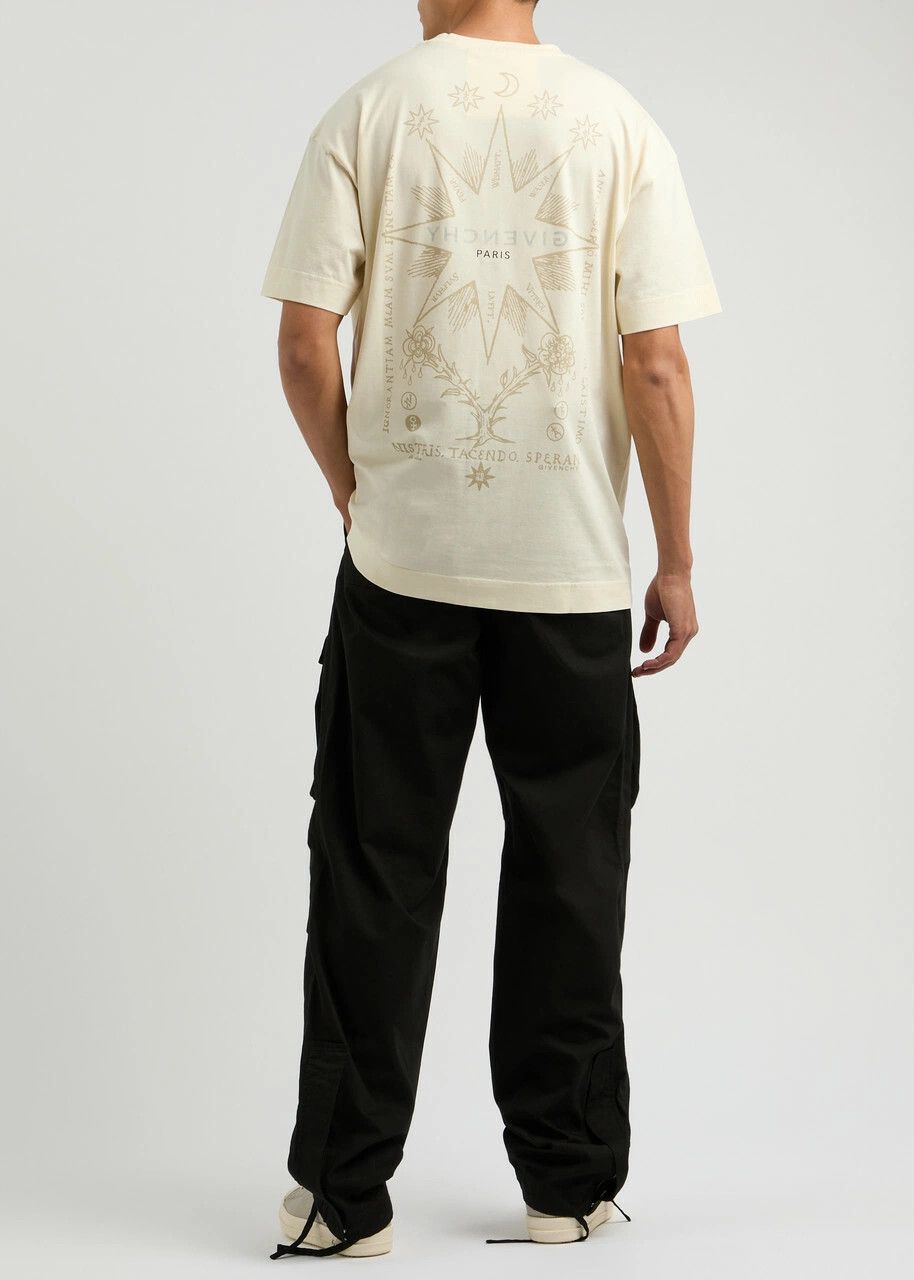 Givenchy Beige Tarot Print Reverse Logo T-Shirt Size US XXL / EU 58 / 5 - 3 Thumbnail