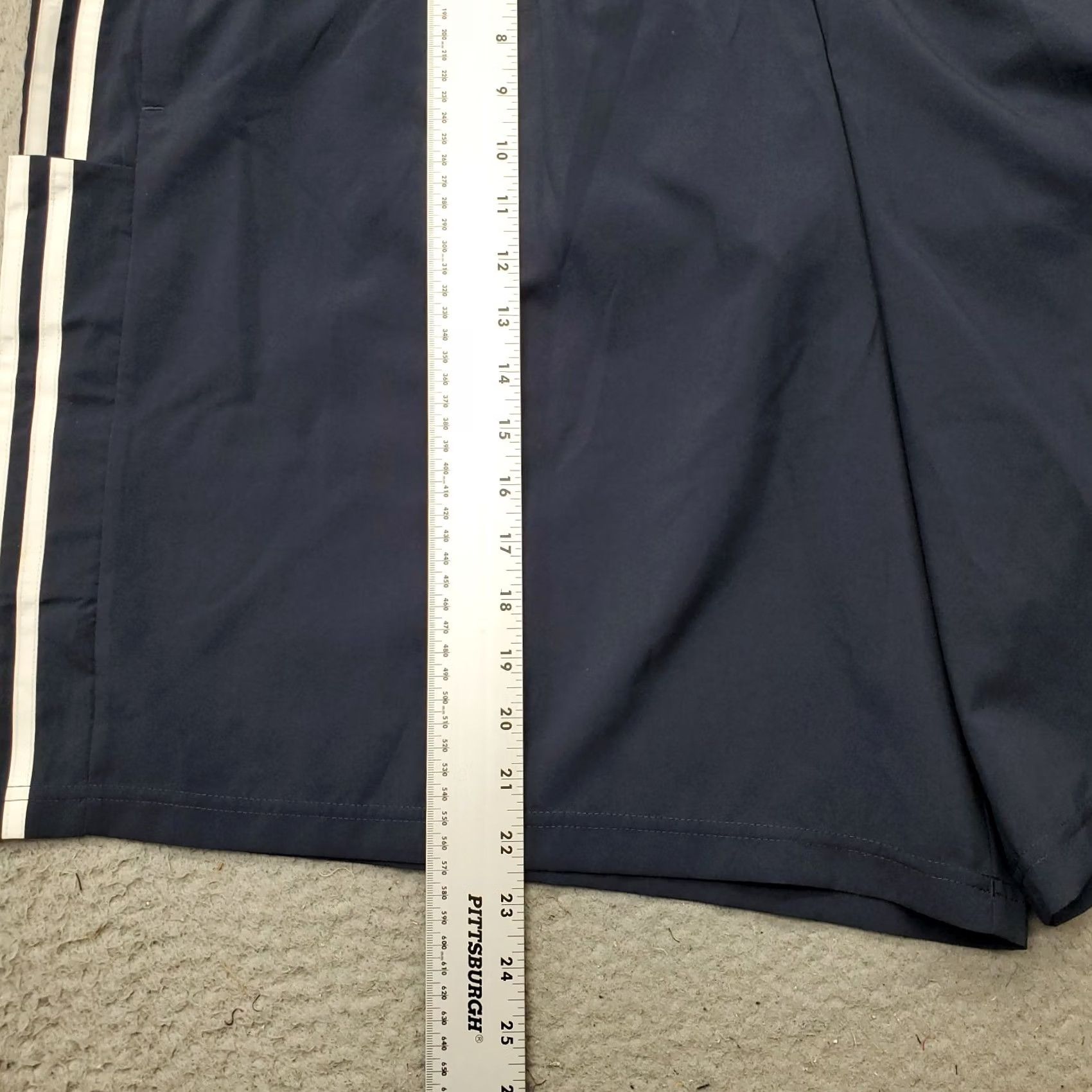 Adidas Adidas Mens 4XLT Aeroready Athletic Shorts Blue White 3 Stripe Drawstring Shorts Size US 39 - 3 Thumbnail