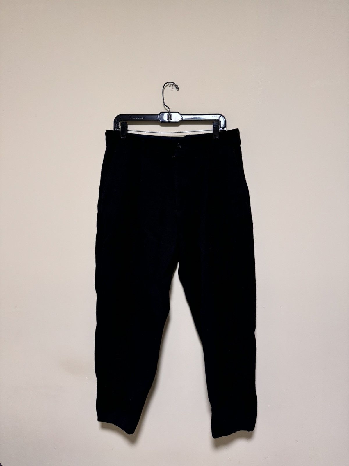 Comme des Garcons × Comme des Garcons Homme Plus COMME DES GARÇONS HOMME PLUS Black Gabardine Trousers Size US 34 / EU 50 - 1 Thumbnail
