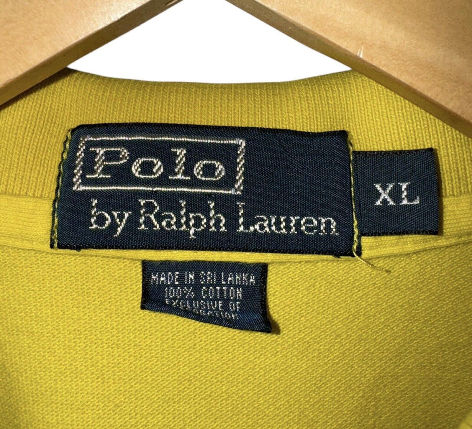 Polo Ralph Lauren Vintage Polo Ralph Lauren Dew Yellow Big Pony Polo Shirt XL Size US XL / EU 56 / 4 - 7 Thumbnail