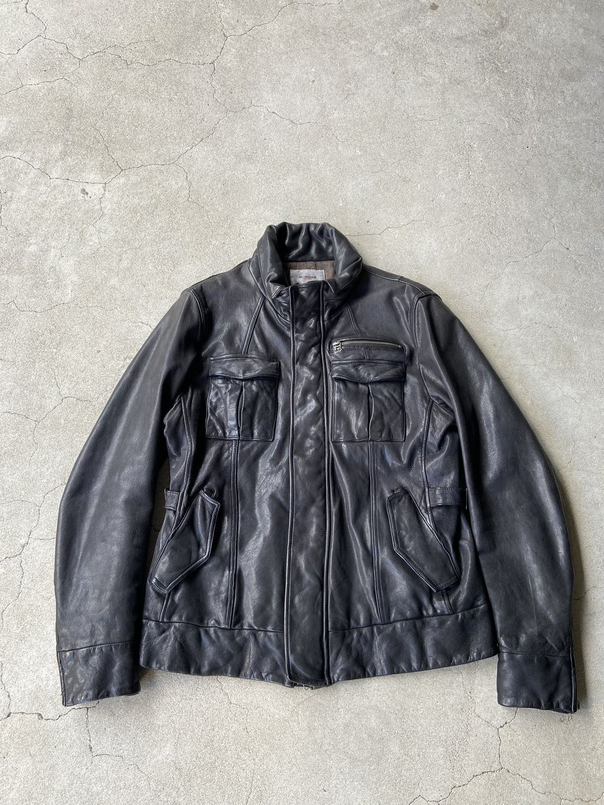 Morgan Homme MORGAN HOMME 00s ARCHIVE Y2K LEATHER ZIP BLOUSON Size US M / EU 48-50 / 2 - 1 Thumbnail