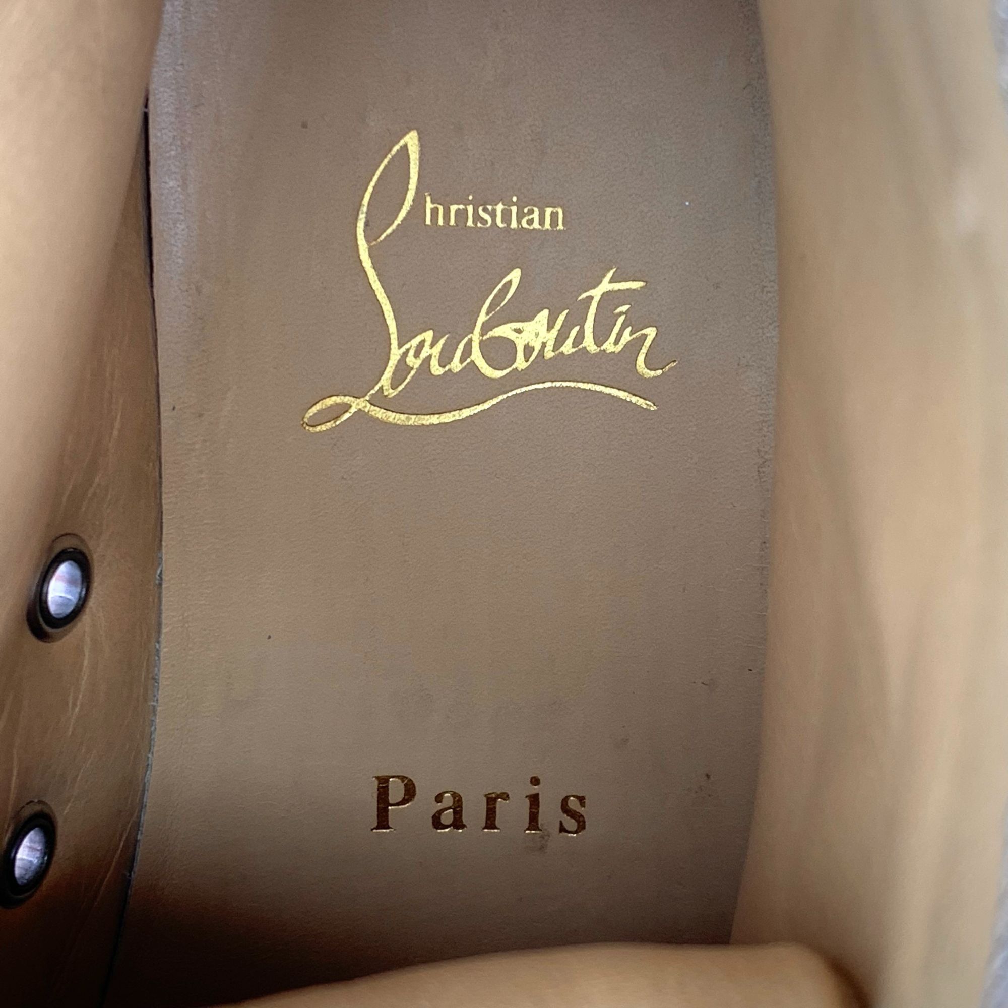 Christian Louboutin Gold & Pink Glitter Sneakers