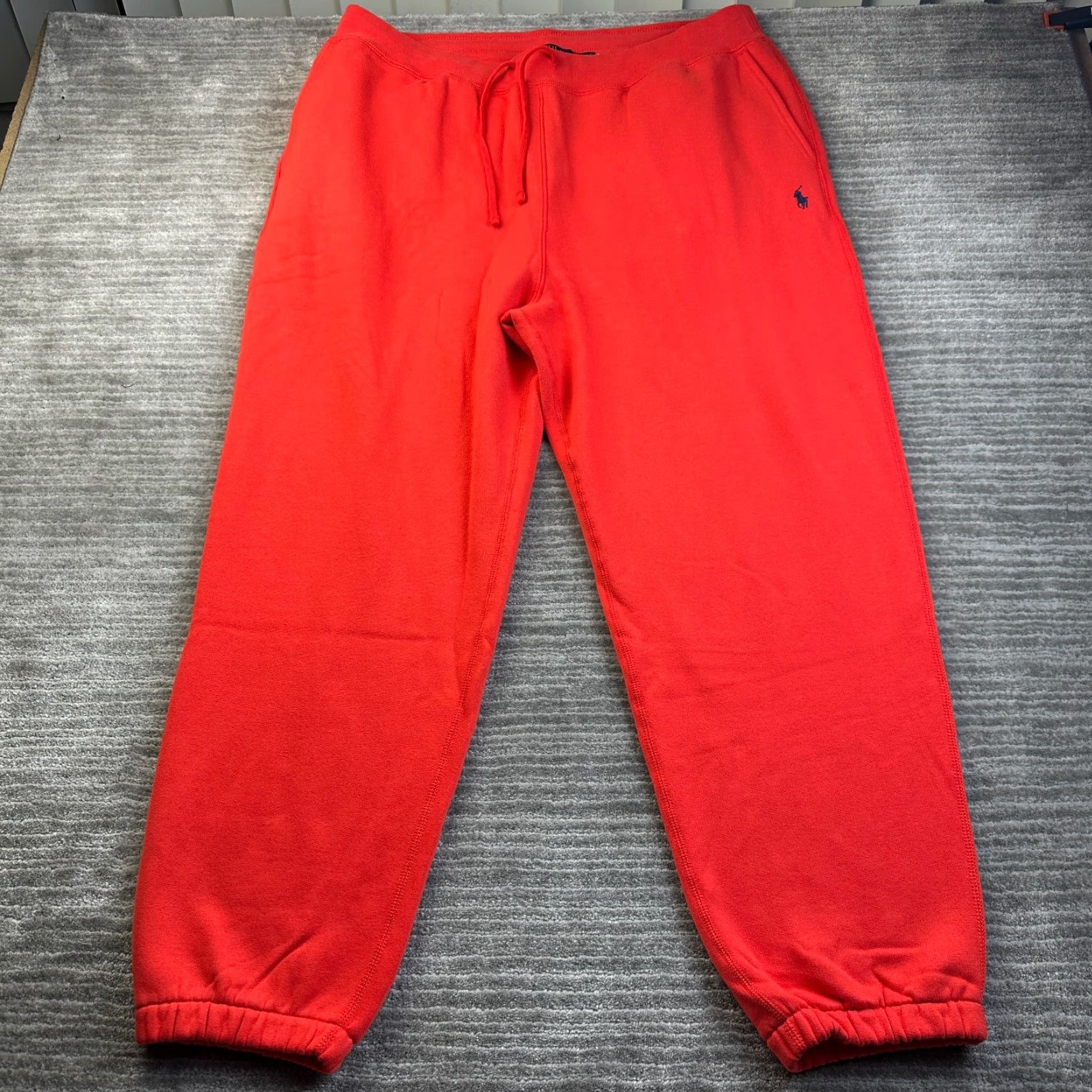Polo Ralph Lauren Polo Ralph Lauren Pants Mens 2XL Red Sweatpants Pony Cuffed Big Fit Regular Inseam 28 in Pockets Adjustable Waist Knit Cotton Polyester Sweatpants Size US XXL / EU 58 / 5 - 2 Thumbnail