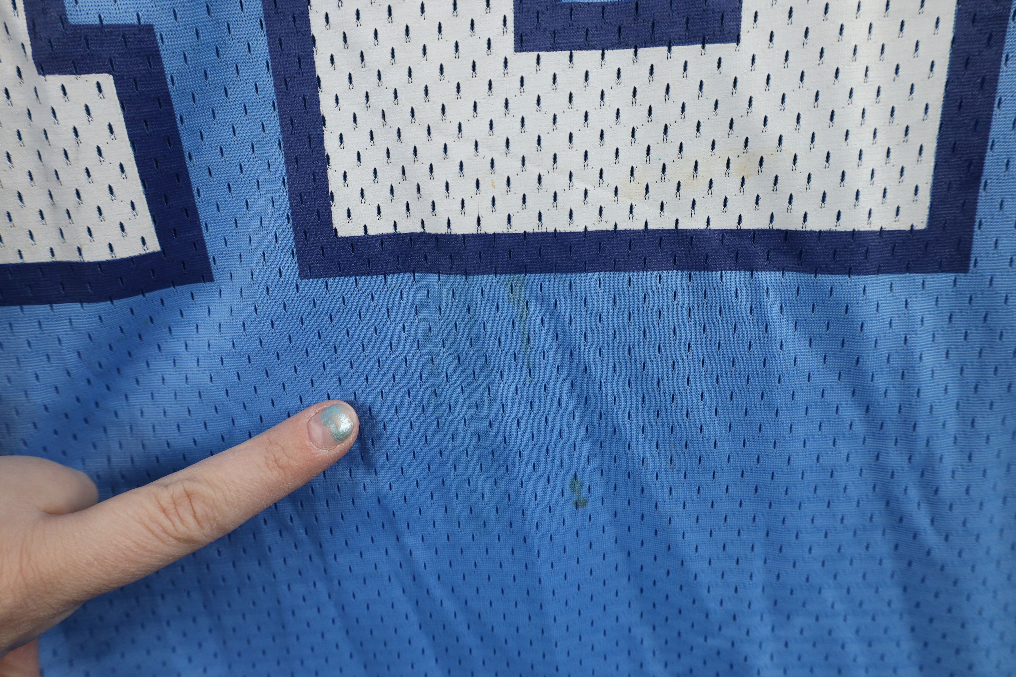 Nike × Vintage Vintage 90s Nike Distressed University of Football Jersey Size US L / EU 52-54 / 3 - 6 Thumbnail