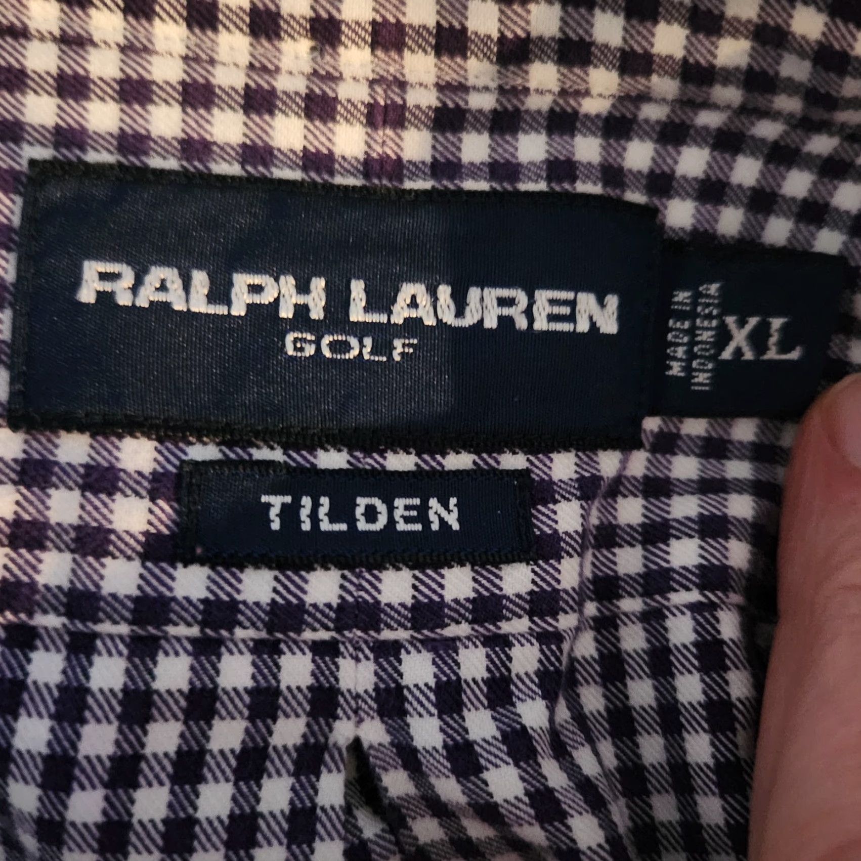 Ralph Lauren Ralph Lauren Golf Shirt Men's XL Tilden Check Plaid Purple Button Up Pony Size US XL / EU 56 / 4 - 8 Thumbnail